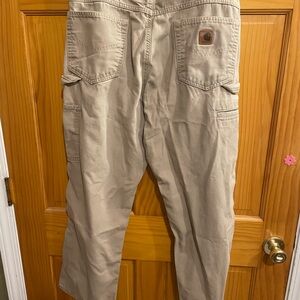 Carhartt Tan Cargo Pants with Straight Leg